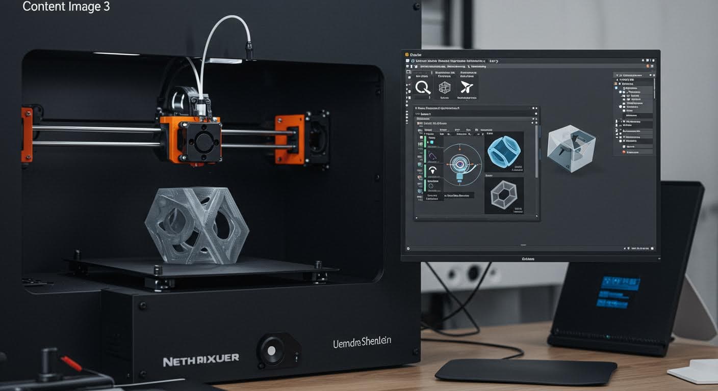 Professionelles Bild einer Software-Oberfläche mit Mesh-Reparatur-Tools, nur visuelle Elemente wie Icons und Modelle, keine Schriften.