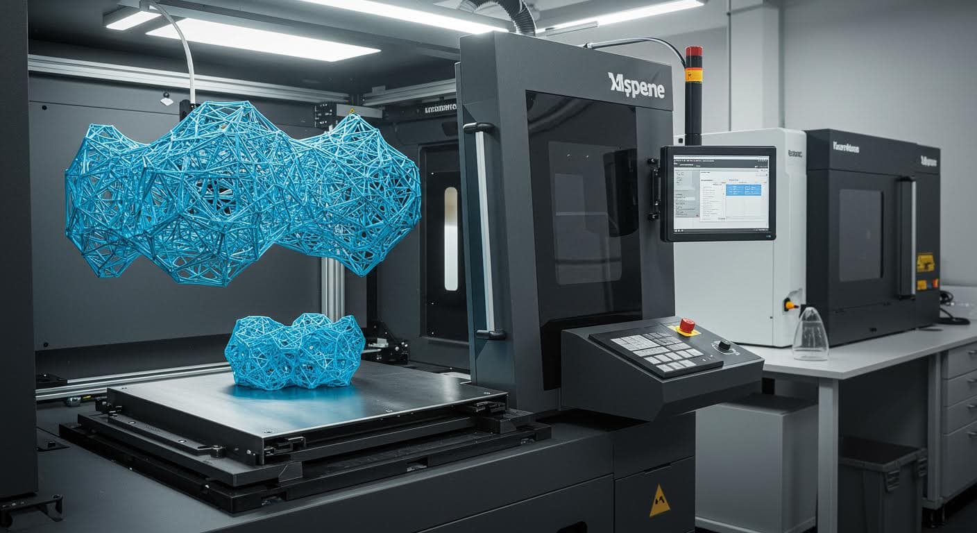 Adaptive 4D-printed structure changing shape in response to environmental stimuli