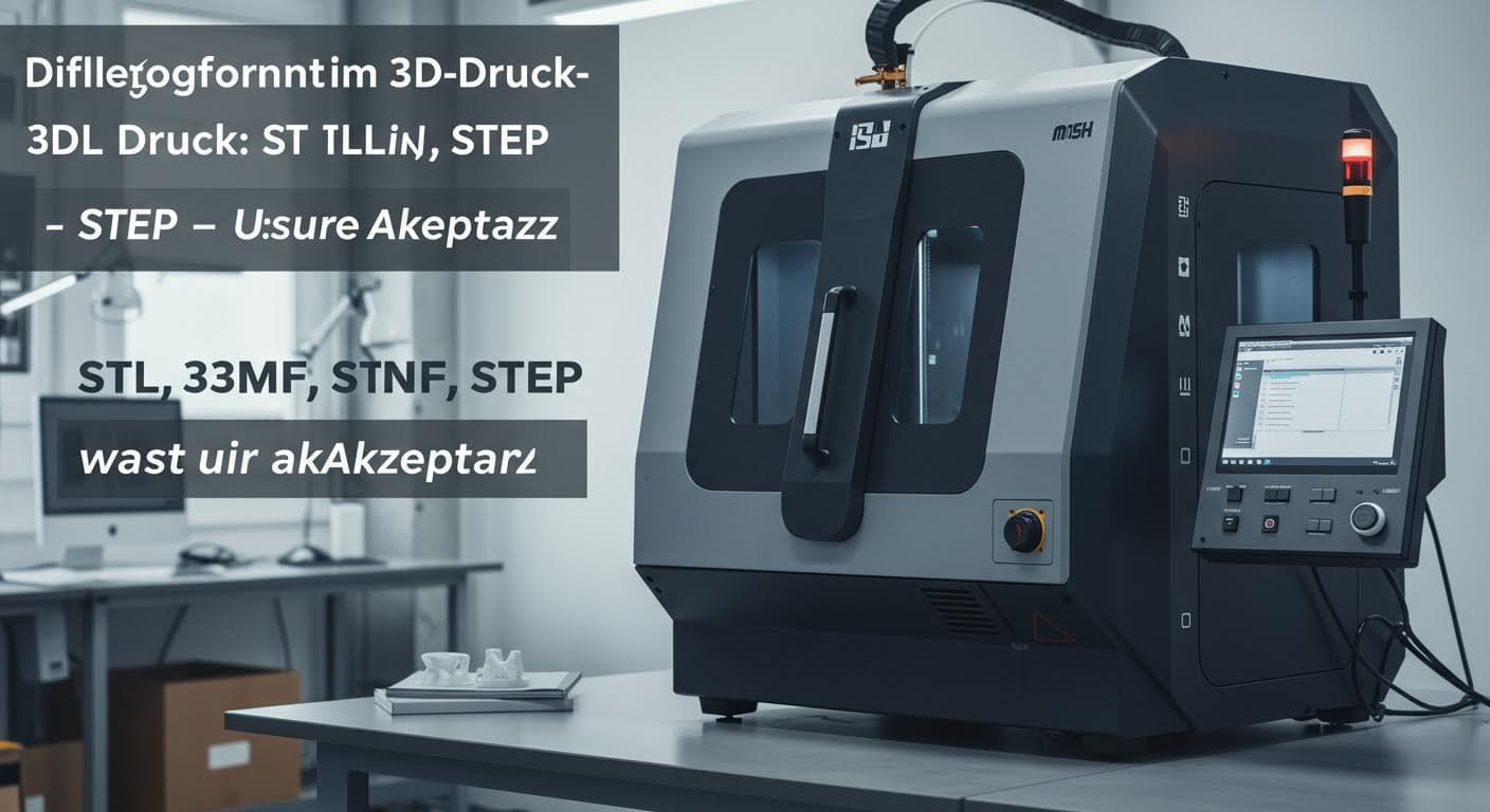 Dateiformate im 3D-Druck: STL, 3MF, STEP – Unsere Akzeptanz