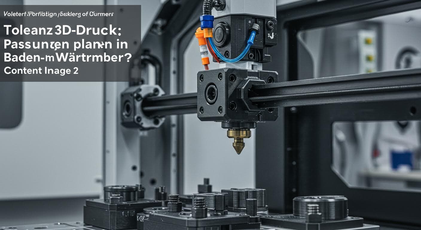 Close-up of 3D-printed parts with precise fittings and assemblies in an industrial setting