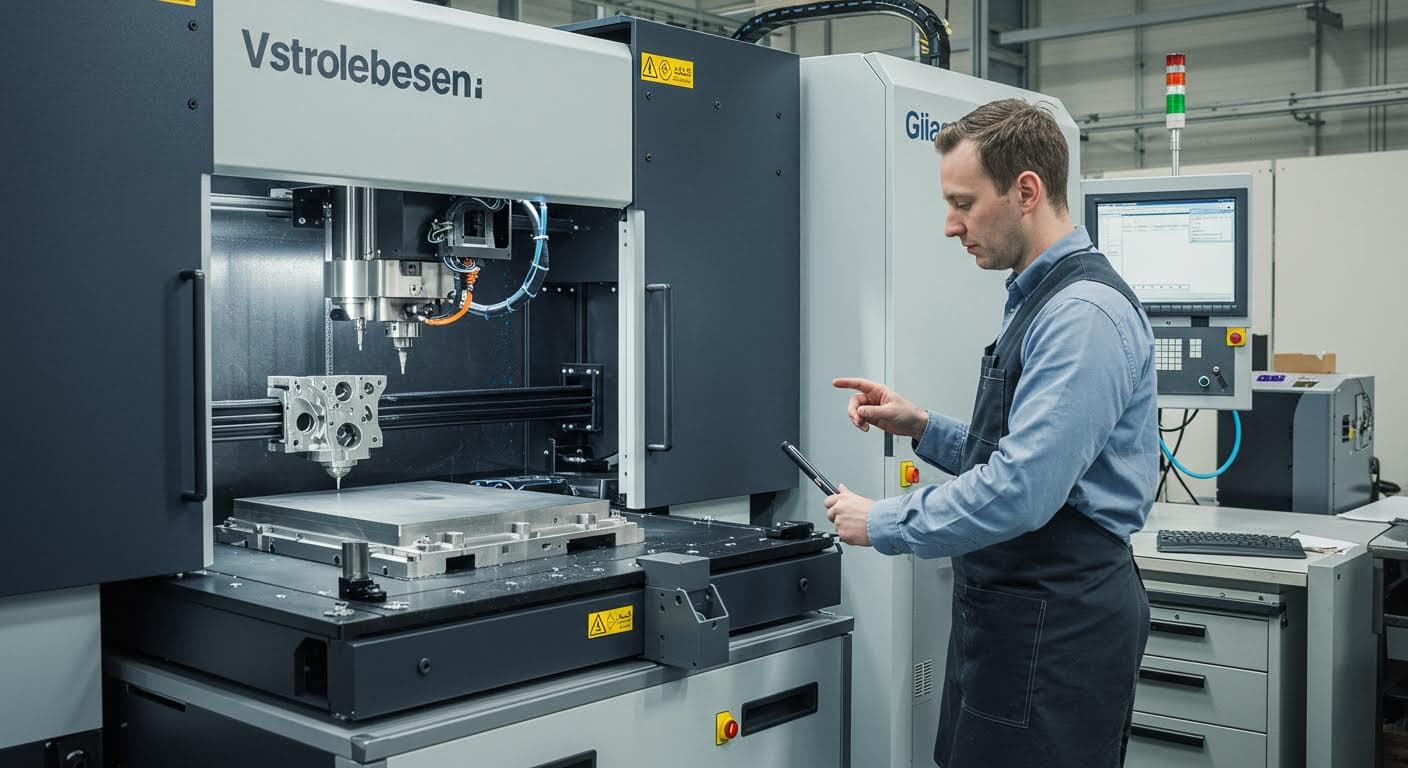 Professional image of additive manufacturing equipment producing metal components