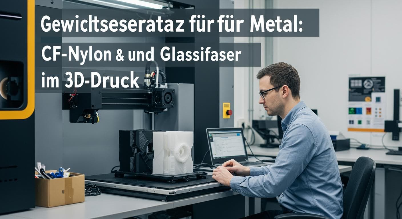 Gewichtsersatz für Metall: CF-Nylon und Glasfaser im 3D-Druck