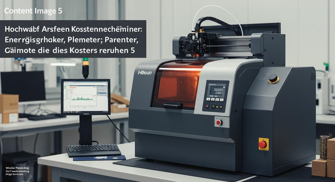Hochwertige Aufnahme eines Energieverbrauchsmessgeräts bei 3D-Druck, rein visuell