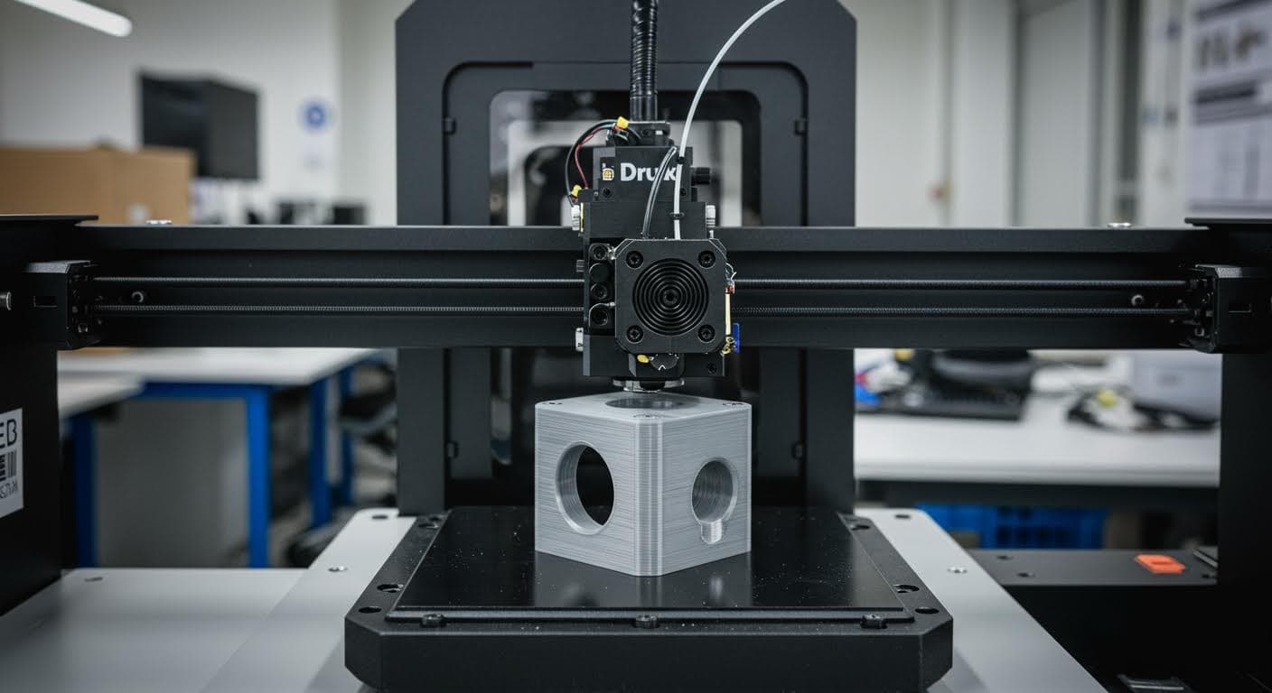 Reine visuelle Präsentation eines optimierten 3D-gedruckten Prototypen, professionell fotografiert
