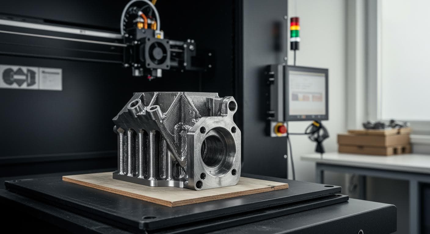 Finished additive manufactured product with durable metallic finish