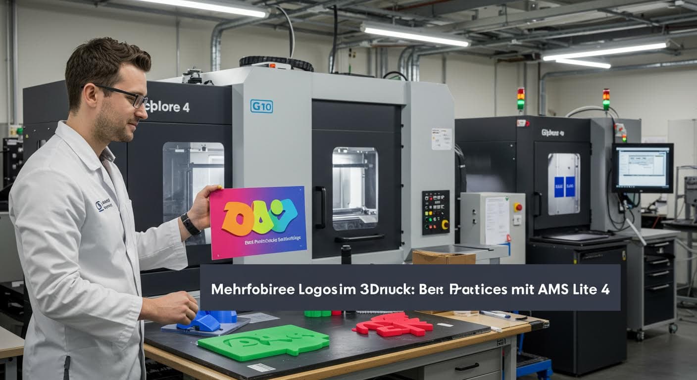 Printed signage with vibrant colors displayed in a manufacturing environment