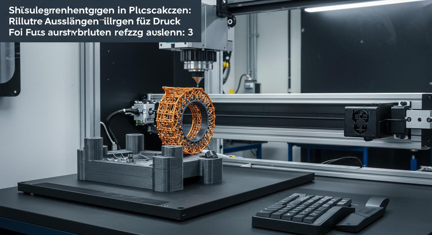 Visuelle Darstellung einer Belastungssimulation an einem 3D-gedruckten Teil mit Fokus auf Spannungsverteilung