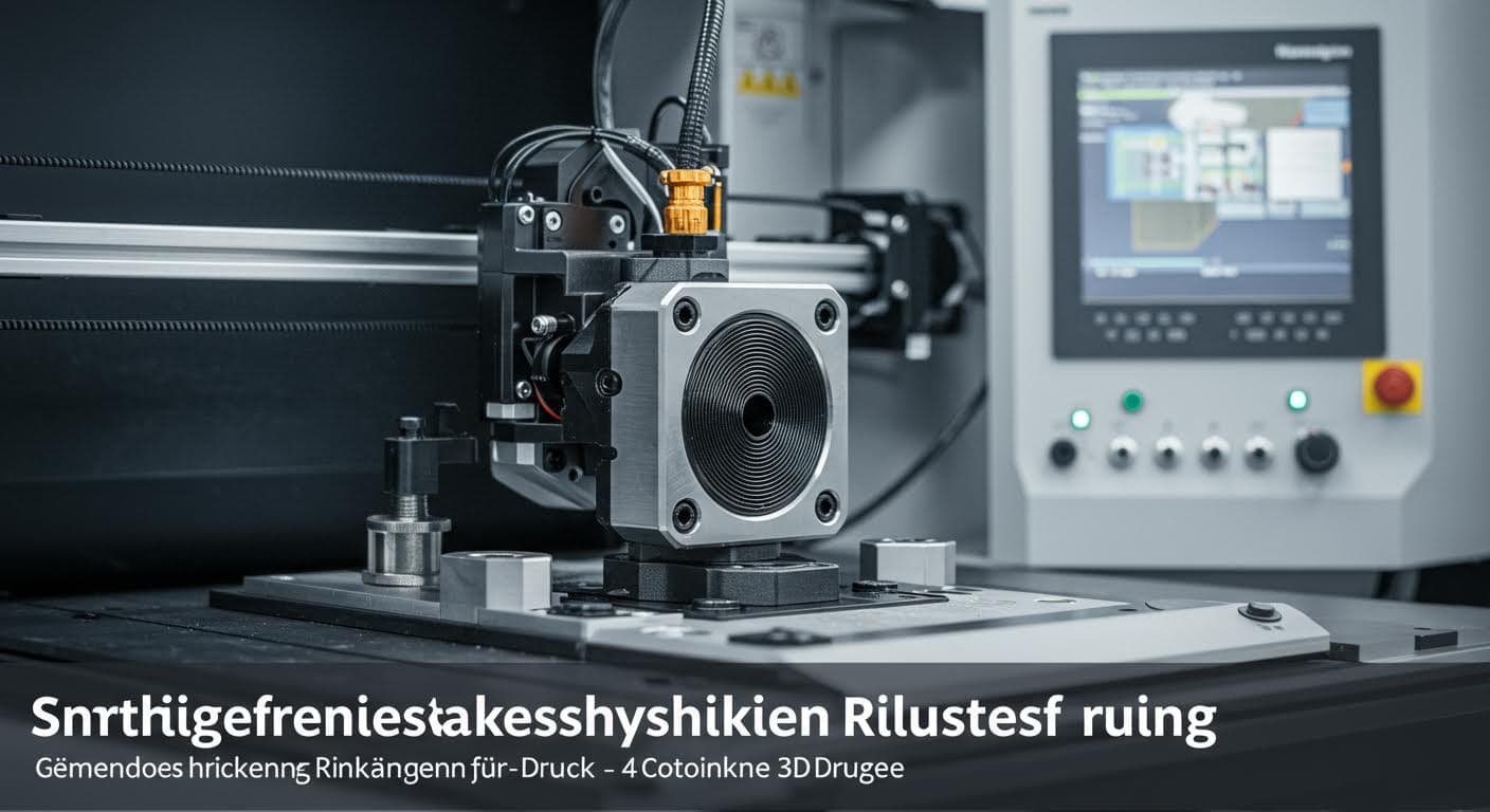 Professionelles Bild eines hybriden Verbindungsstücks aus Kunststoff und Metall in einem Fertigungsprozess