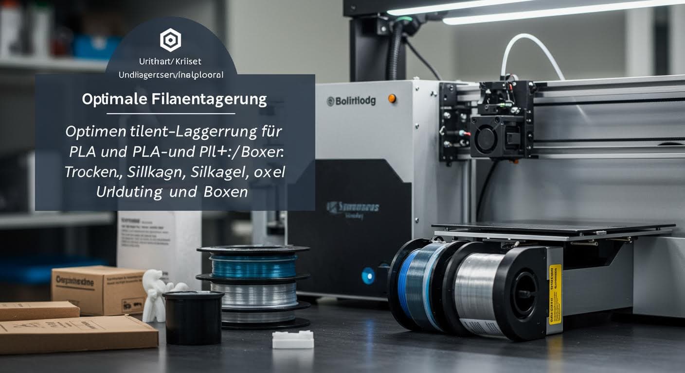 Optimale Filament-Lagerung für PLA und PLA+: Trocknen, Silikagel und Boxen