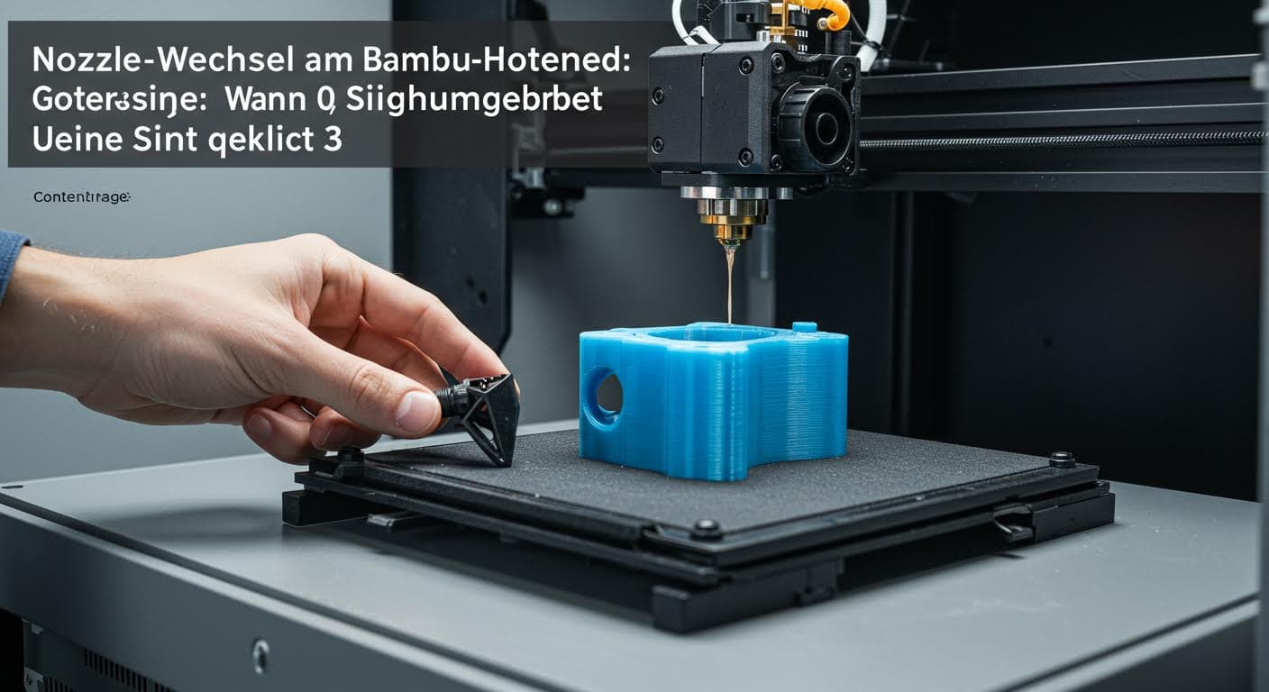 Industrielle 3D-Druckmaschine in Betrieb, Fokus auf Extrusionsprozess, magazin-qualität, keine Beschriftungen