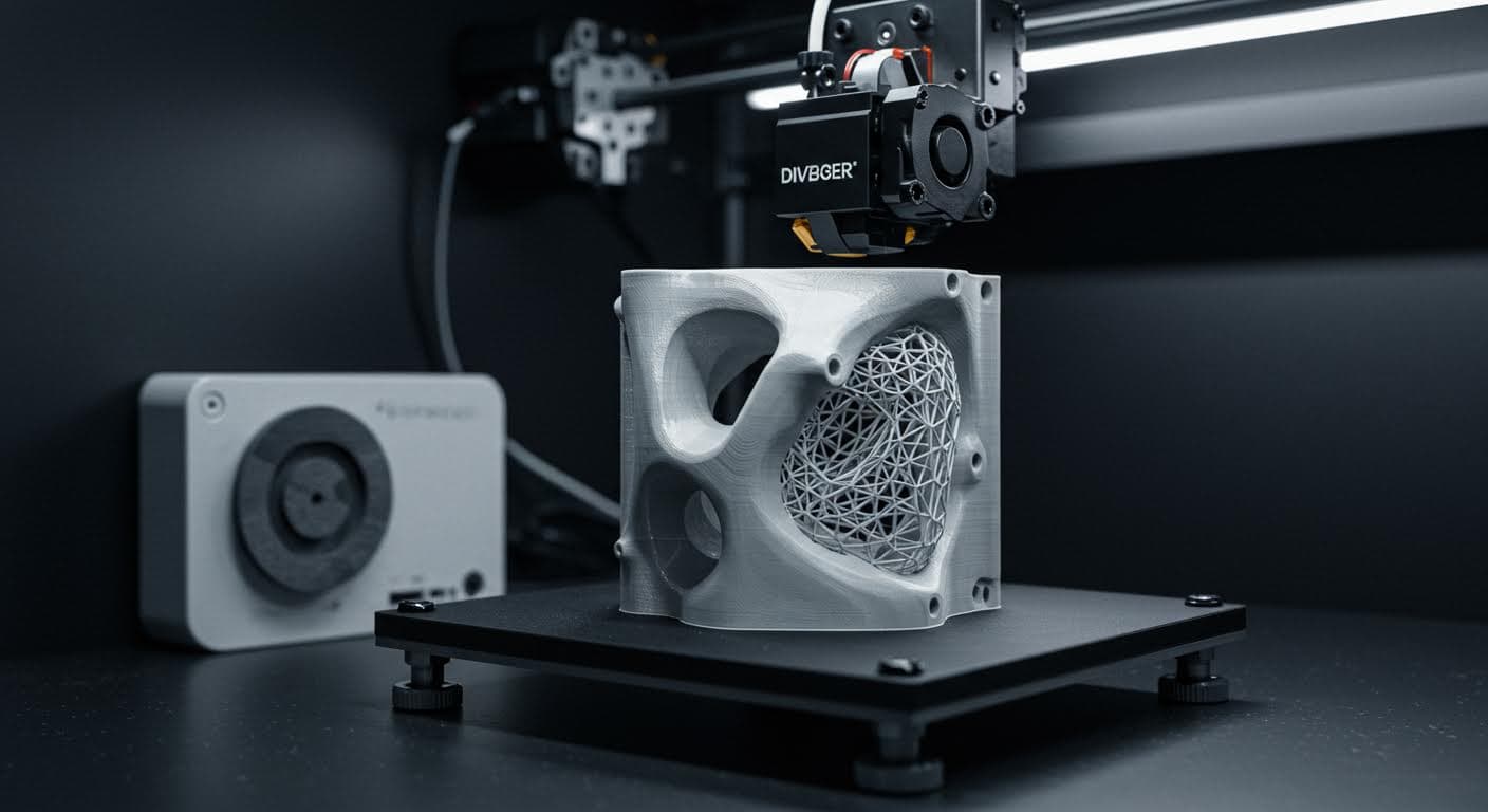 Bild eines KI-generierten 3D-Meshs, dargestellt als fertiges gedrucktes Modell, hochauflösend und textfrei, betont Oberflächendetails.