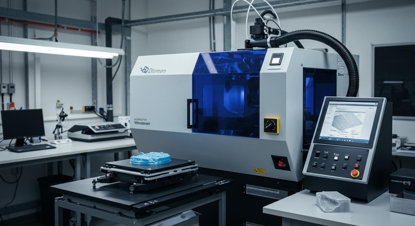 Professionelle Aufnahme eines Vakuumtrockners mit Materialien, reine Technologie-Darstellung
