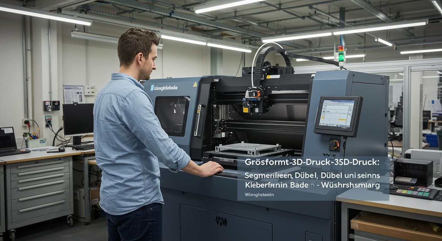 Großformat-3D-Druck: Segmentieren, Dübel und Kleben in Baden-Württemberg
