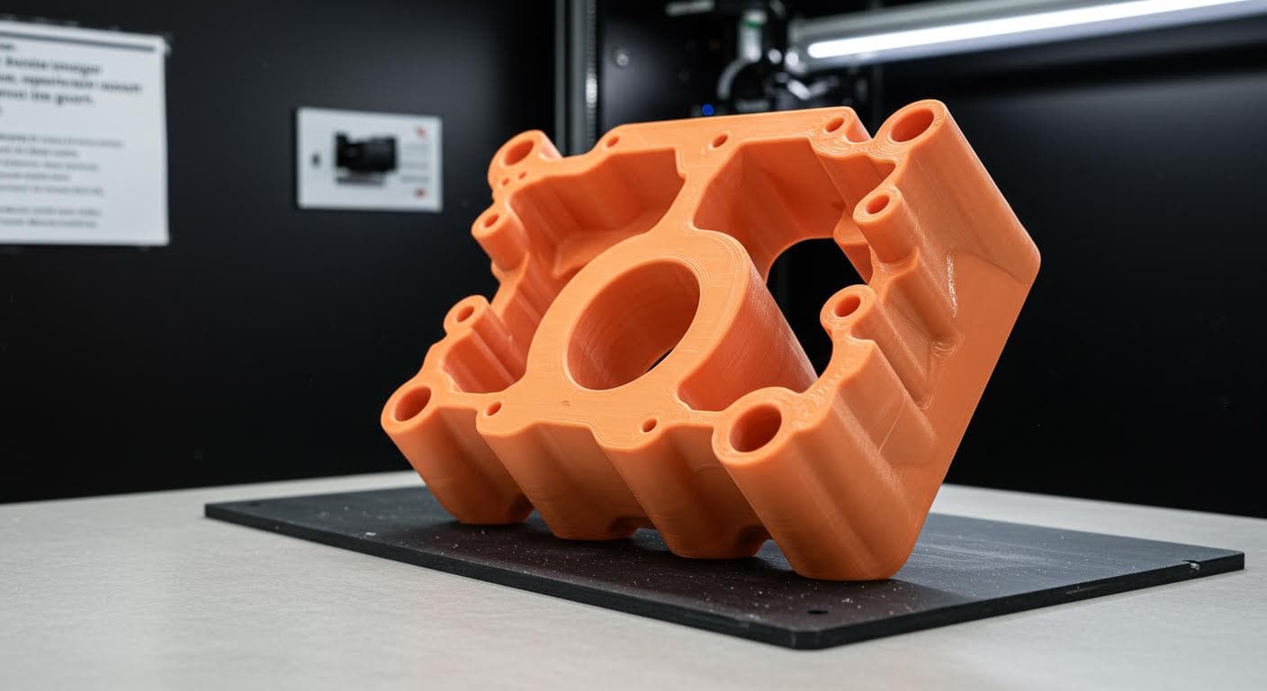 Fertiges großes PLA-Objekt nach Segmentierung und Zusammenfügung, magazin-taugliche Qualität mit Fokus auf das Ergebnis